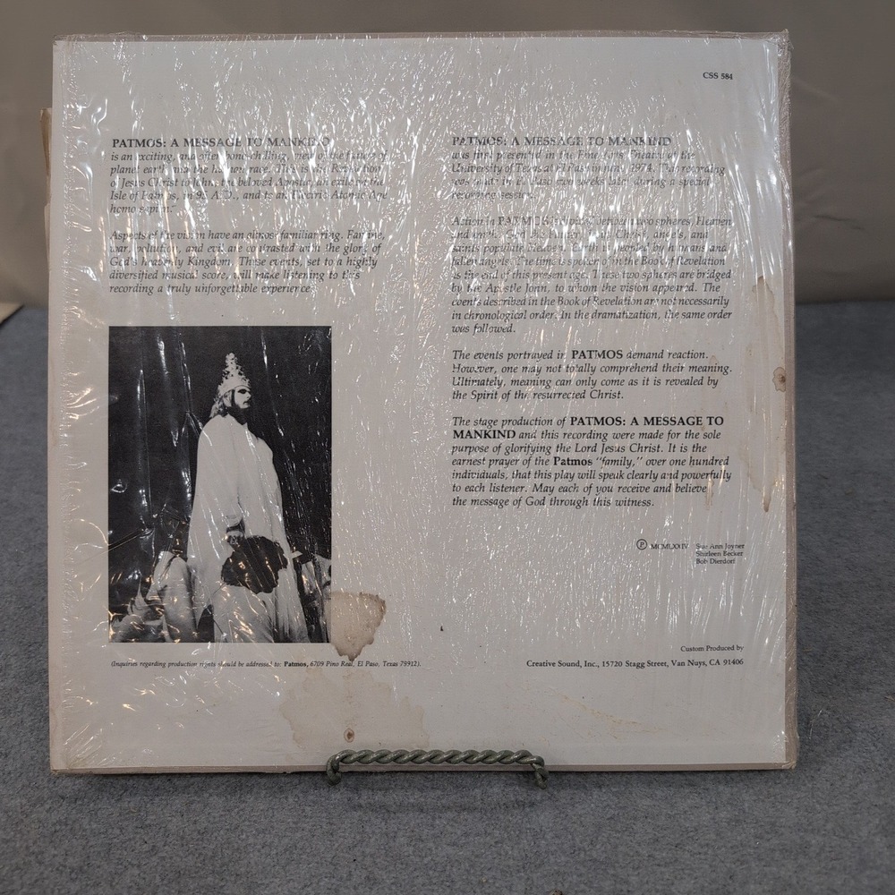 Patmos A Message To Mankind 2LP Vinyl Record 1974‎ Creative Sound CSS 584 VG - Picture 2 of 10